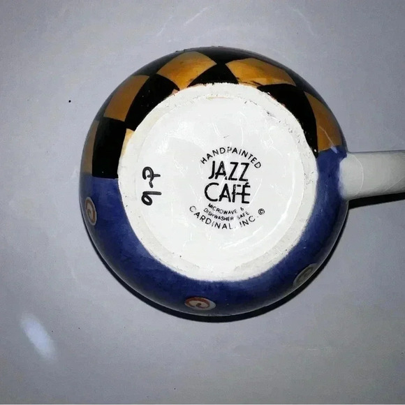 EUC Cardinal Solo Jazz Cafe Ceramic Tea Pot and Cup Hand Painted - Picture 7 of 7
